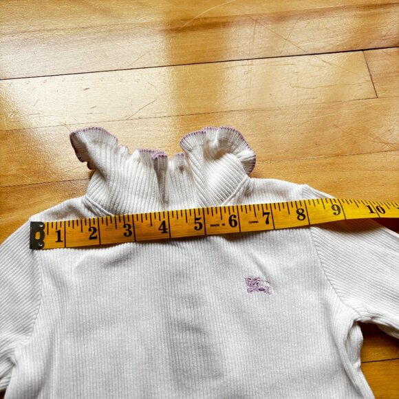 Burberry Girls' White Cotton Undershirt – Size 80cm - Picture 2 of 15